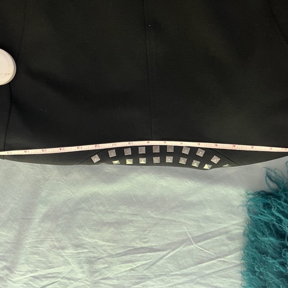 Women's Short Jacket, Black with Metallic Square Accents, Size XL - Picture 9 of 11